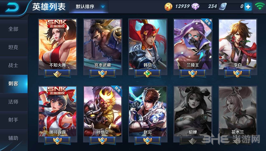 王者荣耀英雄选择图片