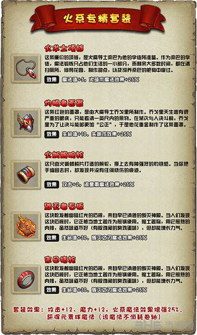 不思议迷宫火系专精套装截图