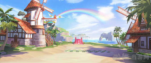 QQ飞车手游反向彩虹风车岛截图