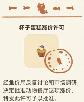 动物餐厅杯子蛋糕涨价许可证图片