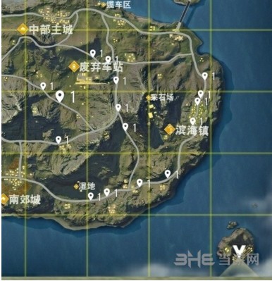 荒野行动载具分布图4