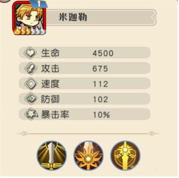 大王不高兴手游米迦勒属性