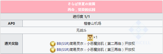 FGO泳装三期第七日昼
