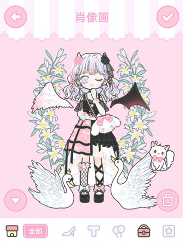 装扮少女肖像画