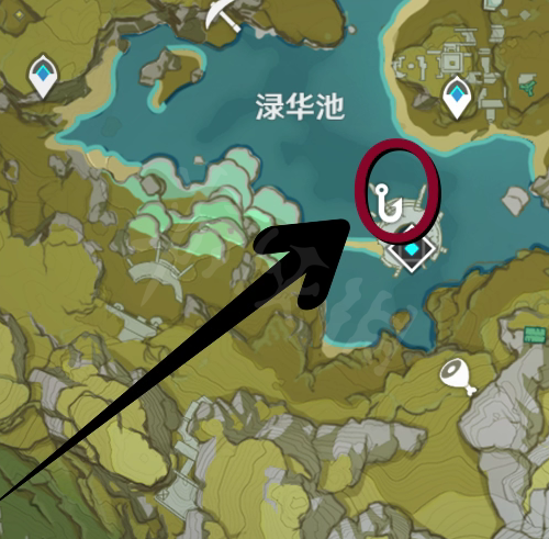原神渔获所需鱼类渌华池钓鱼点图