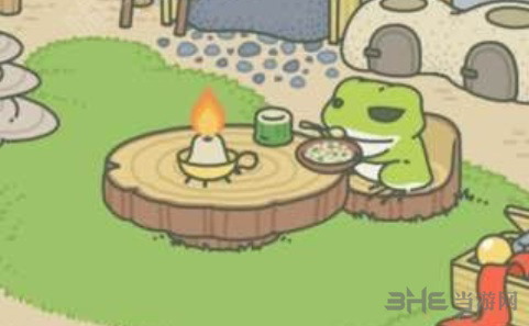 旅行青蛙一直吃饭图片