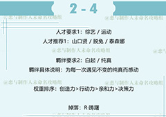 恋与制作人白起拍摄副本2-4怎么过