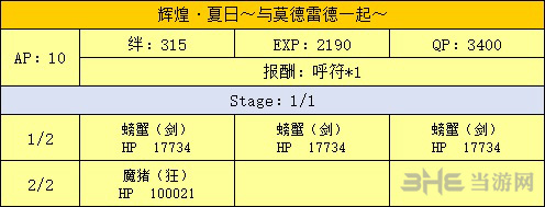 FGO泳装一期复刻体验本配置图片1