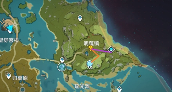 原神望舒外送任务攻略图