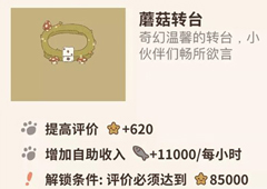 动物餐厅蘑菇转台怎么解锁 转台作用介绍