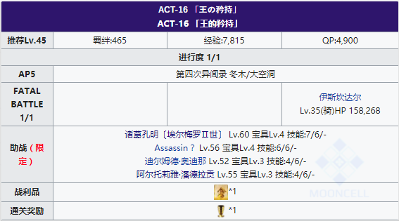 FGOFZ联动复刻ACT-16