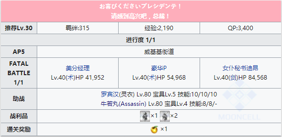 FGO泳装三期第二日夜配置