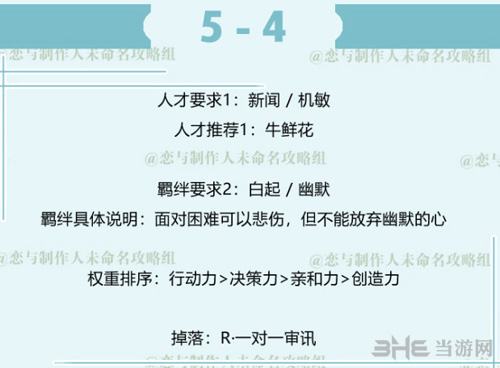 恋与制作人白起拍摄副本5-4图片