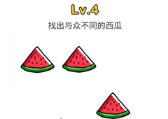 脑洞大师第4关怎么过 找出与众不同的西瓜关卡攻略