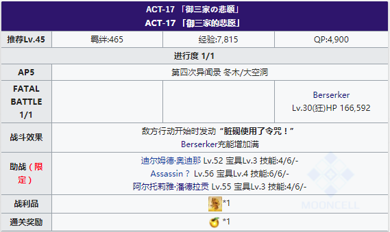 FGOFZ联动复刻ACT-17
