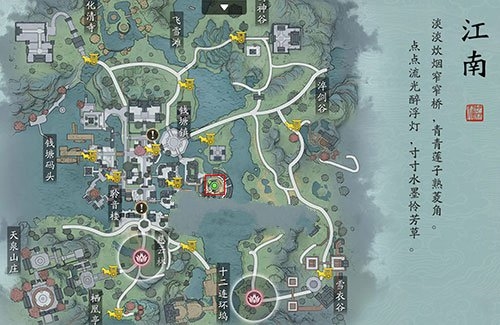 天涯明月刀手游朱小月位置图