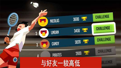 羽毛球高高手好友图