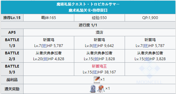 FGO热带夏日魔术礼装关卡2