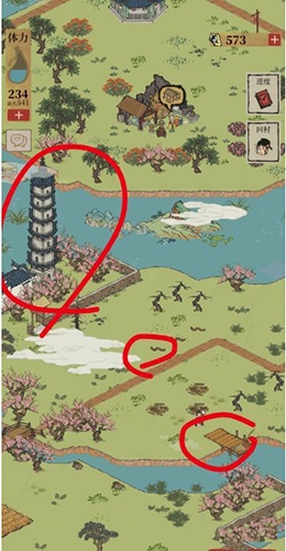 江南百景图又见桃花村钓鱼地点图