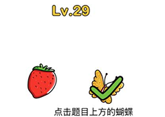 脑洞大师第29关怎么过 点击题目上方的蝴蝶关卡攻略