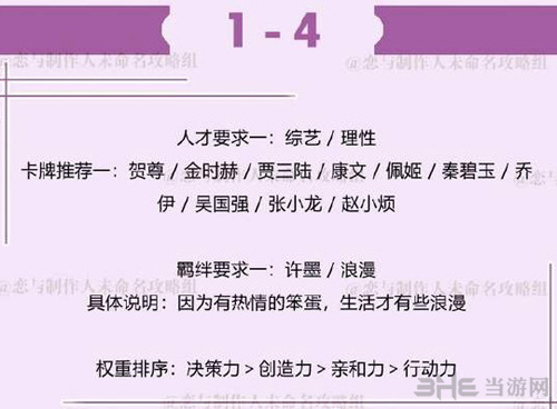 恋与制作人白起拍摄副本1-4图片