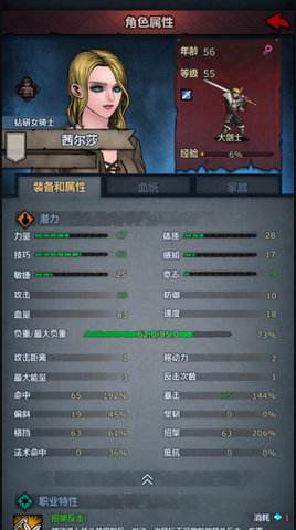 诸神皇冠百年骑士团角色属性