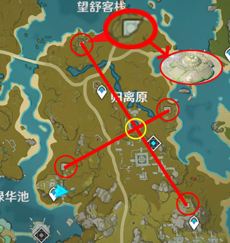 原神隐藏任务宝藏归离速通攻略 古代石碑及圆盘机关位置汇总