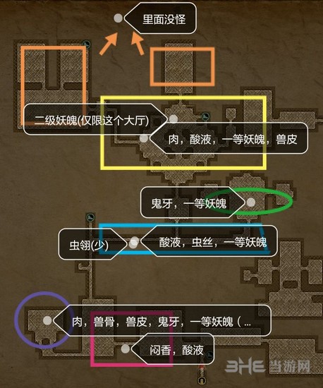 长生劫图一材料分布图2