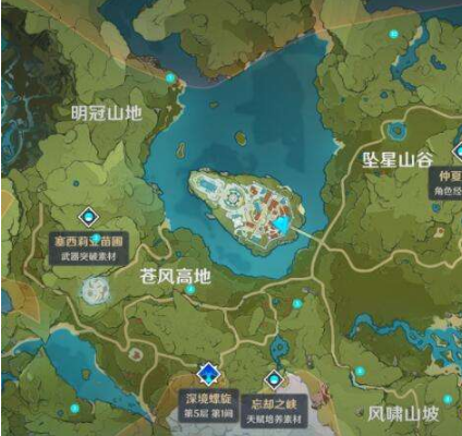 原神蒙德地灵龛图