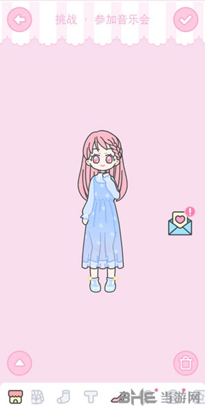 装扮少女参加音乐会