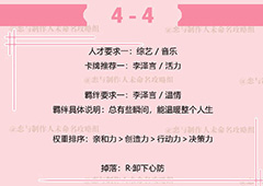 恋与制作人李泽言拍摄副本4-4攻略 4-4三星通关方法