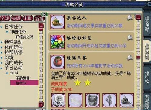 梦幻西游植树节成就2