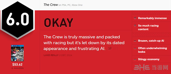 飙酷车神ign评分