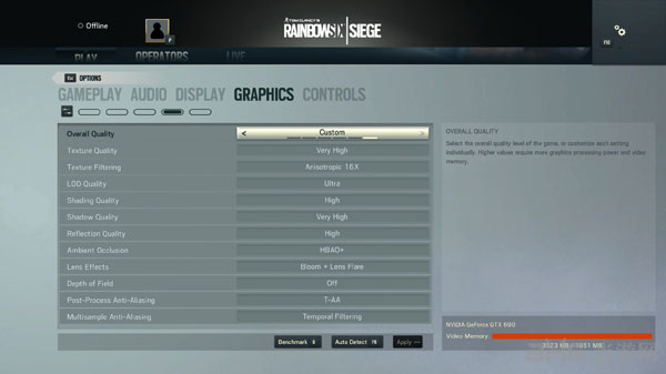 彩虹六号围攻PC版画质选项