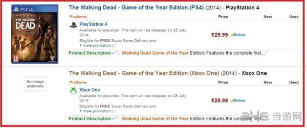 行尸走肉年度版主机版要来了？ 亚马逊商城爆料真假难辨
