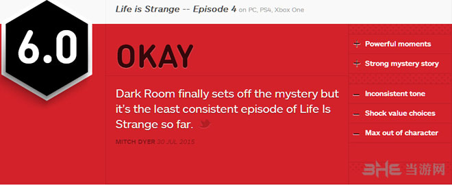 奇异人生第四章ign简评