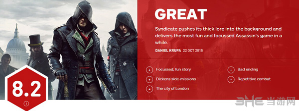 刺客信条枭雄IGN评分图