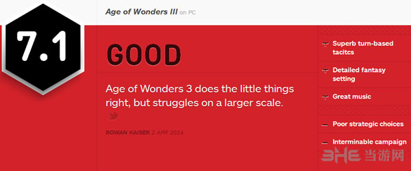 奇迹时代3获IGN7.1好评