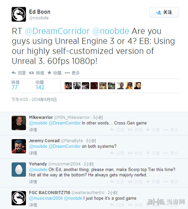 真人快打官方称使用虚幻3引擎 画面将达到1080P60FPS