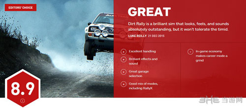 尘埃拉力赛IGN评分5