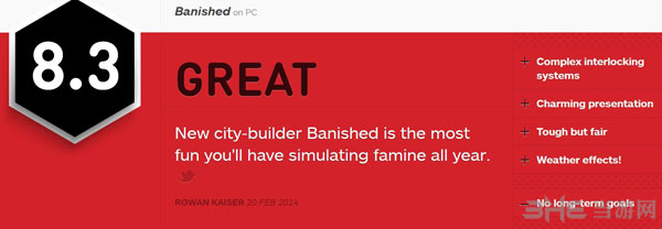 放逐之城获IGN 8.3好评