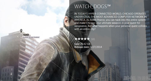 看门狗Xbox One版安装体积近21G 