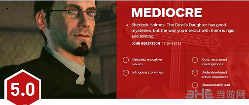 福尔摩斯恶魔之女IGN评分