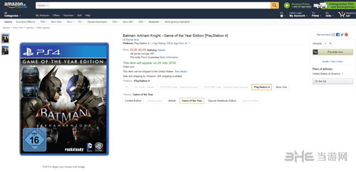 蝙蝠侠阿卡姆骑士年度版销售页面1