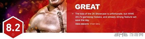 WWE2K17IGN评分