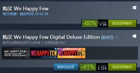 少数幸运儿steam售价图片