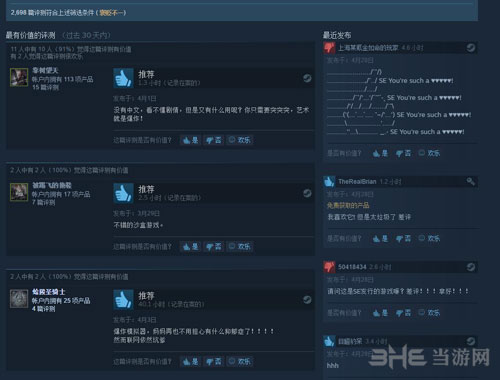 Steam平台游戏评论截图5