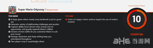 超级马里奥奥德赛Gamespot评分
