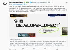 北京时间1月26日凌晨4点直播的Xbox直面会时长为43分钟