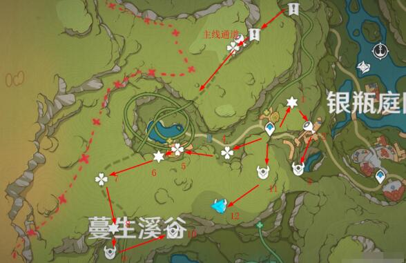 原神海岛蔓生溪谷宝箱及礼券获得方法 原神海岛蔓生溪谷宝箱及礼券获得方法